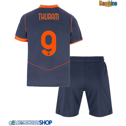 Maglie da calcio Inter Milan Marcus Thuram #9 Terza Maglia Bambino 2025-26 Manica Corta + Pantaloni corti)